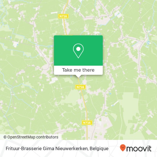 Frituur-Brasserie Gima Nieuwerkerken, Diestersteenweg 372 3850 Nieuwerkerken kaart