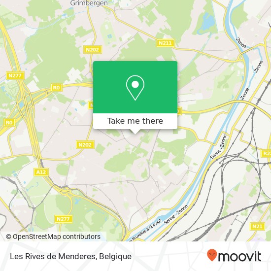 Les Rives de Menderes, Romeinsesteenweg 1800 Vilvoorde kaart