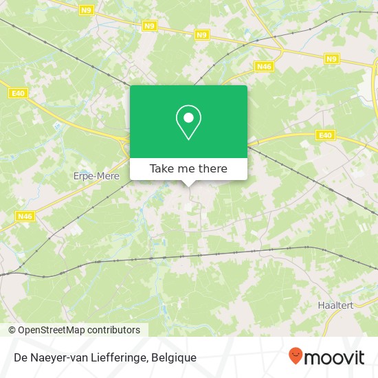De Naeyer-van Liefferinge, Steenstraat 36 9420 Erpe-Mere kaart