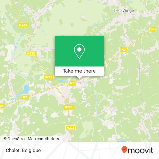 Chalet, Leuvensesteenweg 194 3390 Tielt-Winge kaart