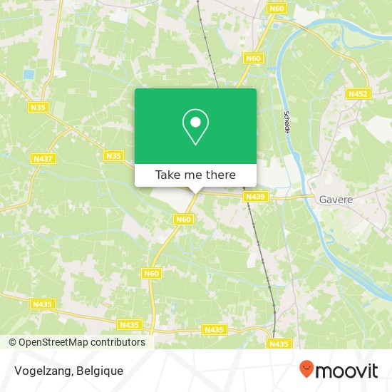 Vogelzang, N60 9890 Gavere kaart