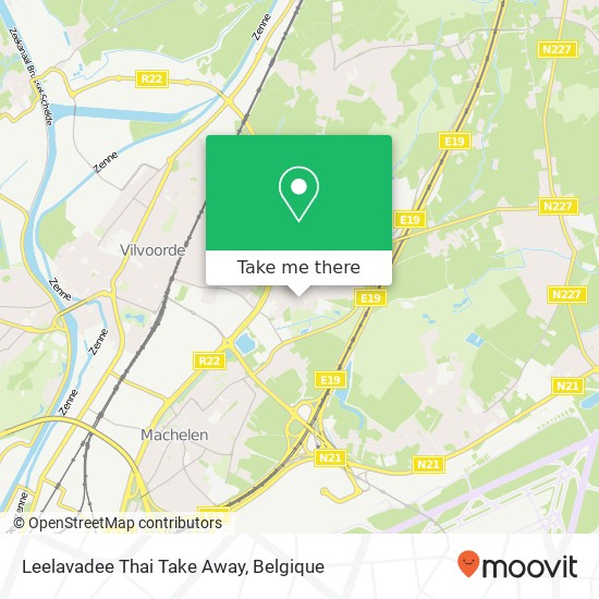 Leelavadee Thai Take Away, Aarschotsestraat 82 1830 Machelen kaart