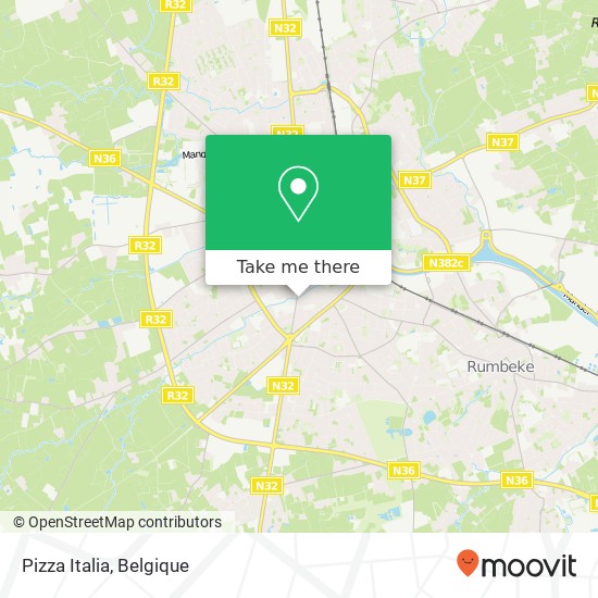 Pizza Italia, Rijselstraat 47 8800 Roeselare kaart