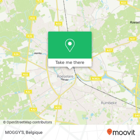 MOGGY'S, Ooststraat 83 8800 Roeselare kaart