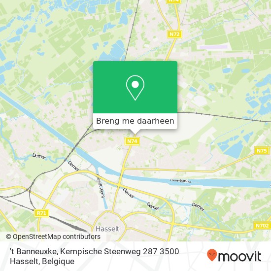 't Banneuxke, Kempische Steenweg 287 3500 Hasselt kaart