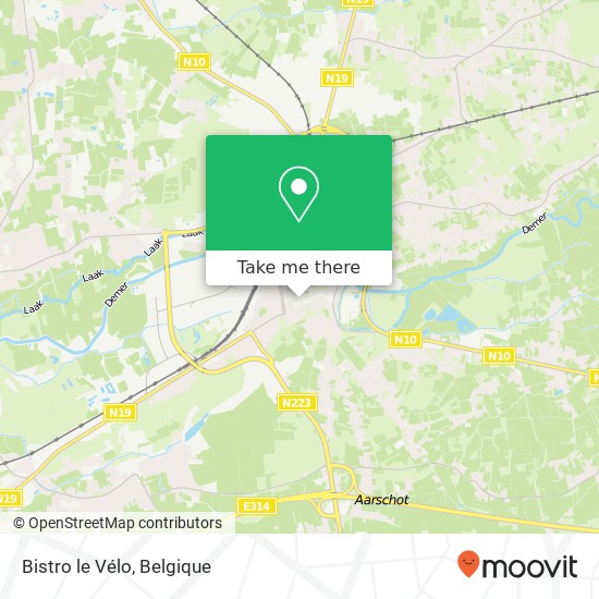 Bistro le Vélo, Leuvensestraat 51 3200 Aarschot kaart