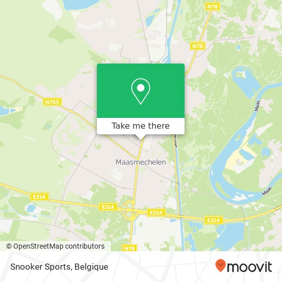 Snooker Sports, Rijksweg 360 3630 Maasmechelen kaart