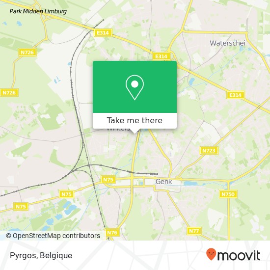 Pyrgos, Vennestraat 253 3600 Genk kaart