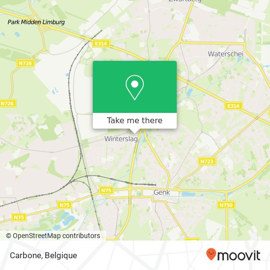 Carbone, Vennestraat 195 3600 Genk kaart