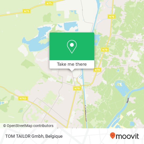 TOM TAILOR Gmbh, Koninginnelaan 115 3630 Maasmechelen kaart