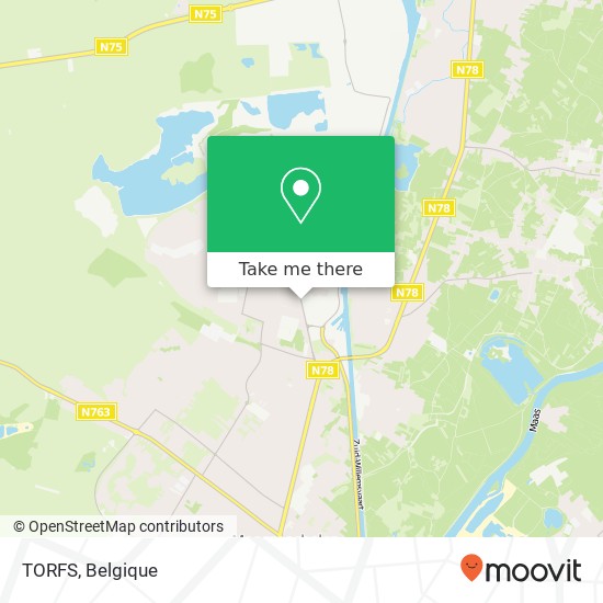 TORFS, Koninginnelaan 115 3630 Maasmechelen kaart