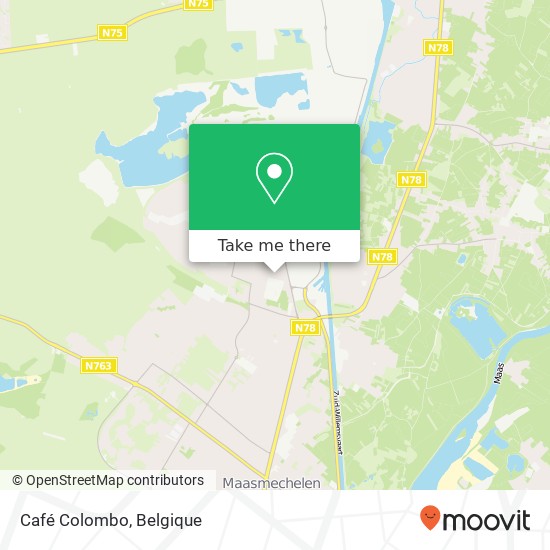 Café Colombo, Kruindersweg 64 3630 Maasmechelen kaart