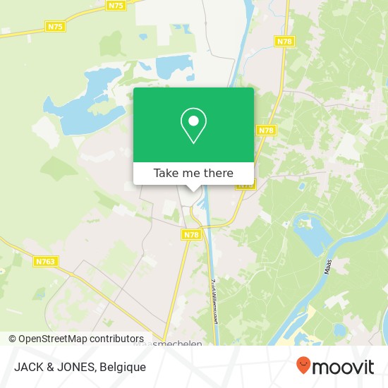 JACK & JONES, Koninginnelaan 115 3630 Maasmechelen kaart