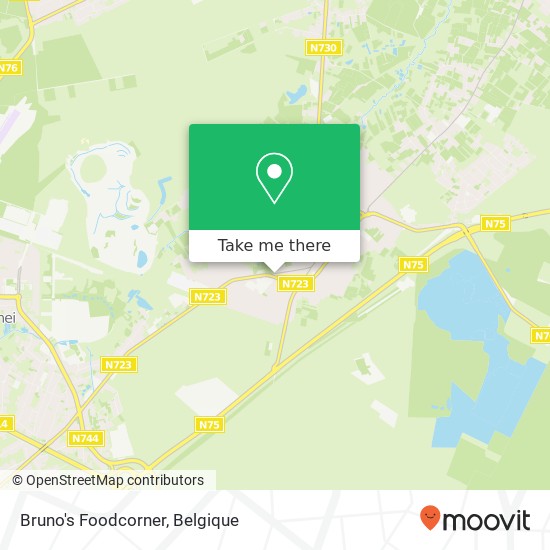 Bruno's Foodcorner, Steenweg 103 3665 As kaart