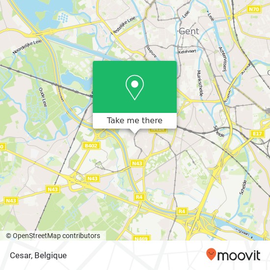 Cesar, Voskenslaan 272B 9000 Gent kaart