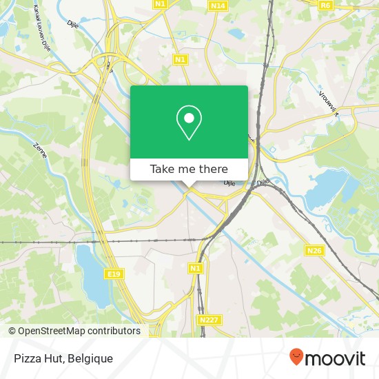 Pizza Hut, Brusselsepoortstraat 2 2800 Mechelen kaart