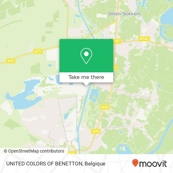 UNITED COLORS OF BENETTON, 3630 Maasmechelen kaart