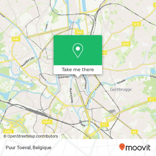 Puur Toeval, Zuidstationstraat 10 9000 Gent kaart