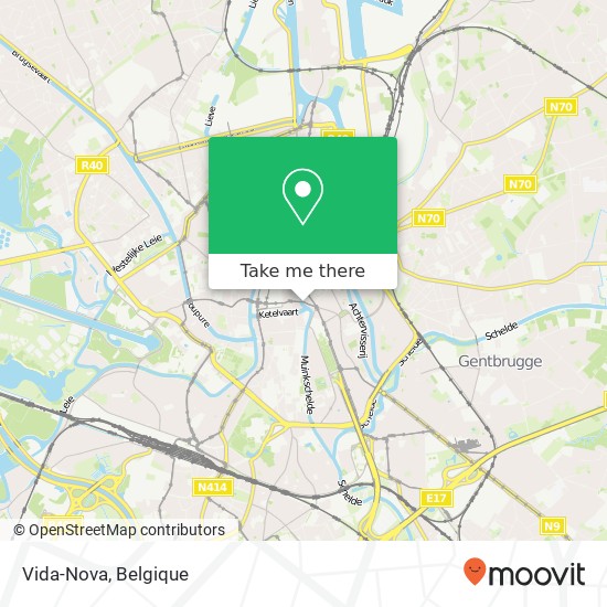 Vida-Nova, Brabantdam 42 9000 Gent kaart