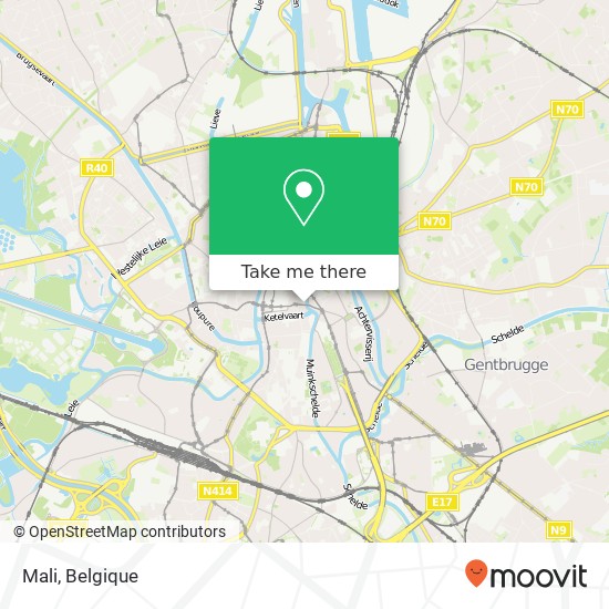 Mali, Brabantdam 32 9000 Gent kaart