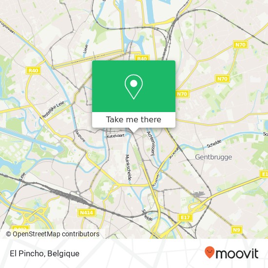 El Pincho, Brabantdam 82 9000 Gent kaart