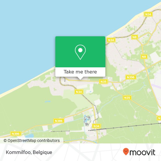 Kommilfoo, Veurnestraat 83 8660 De Panne kaart