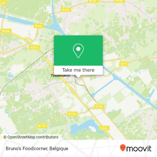 Bruno's Foodcorner, Kanaalweg 57 3980 Tessenderlo kaart