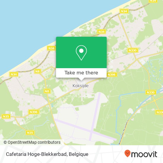 Cafetaria Hoge-Blekkerbad, Pylyserlaan 30 8670 Koksijde kaart