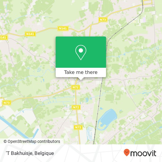'T Bakhuisje, Beverlo-Dorp 9 3581 Beringen kaart