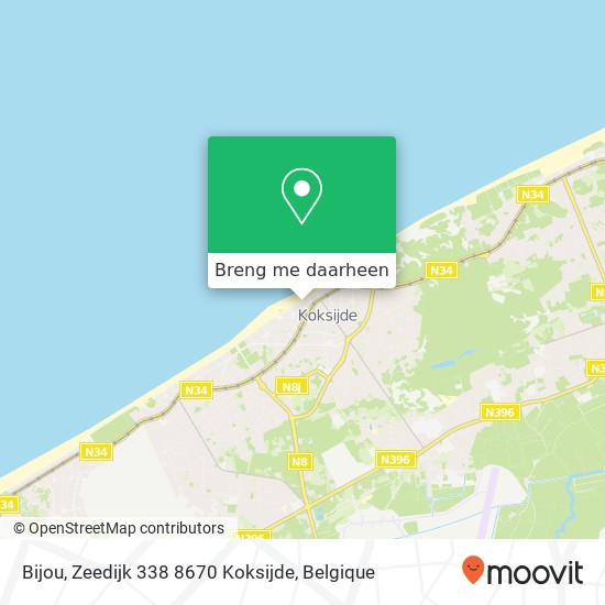 Bijou, Zeedijk 338 8670 Koksijde kaart