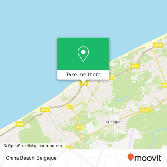 China Beach, Koninklijke Baan 151 8670 Koksijde kaart