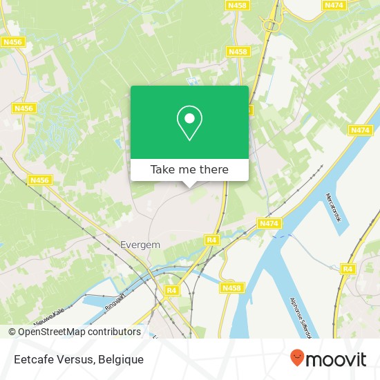 Eetcafe Versus, Elslo 71 9940 Evergem kaart