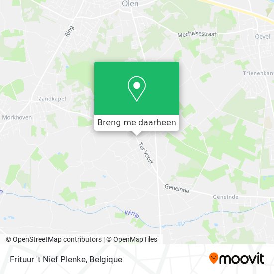 Frituur 't Nief Plenke kaart
