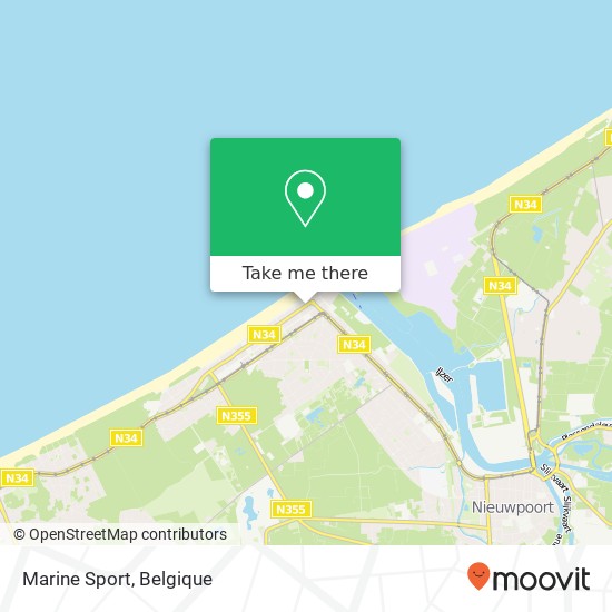 Marine Sport, Albert I Laan 163 8620 Nieuwpoort kaart