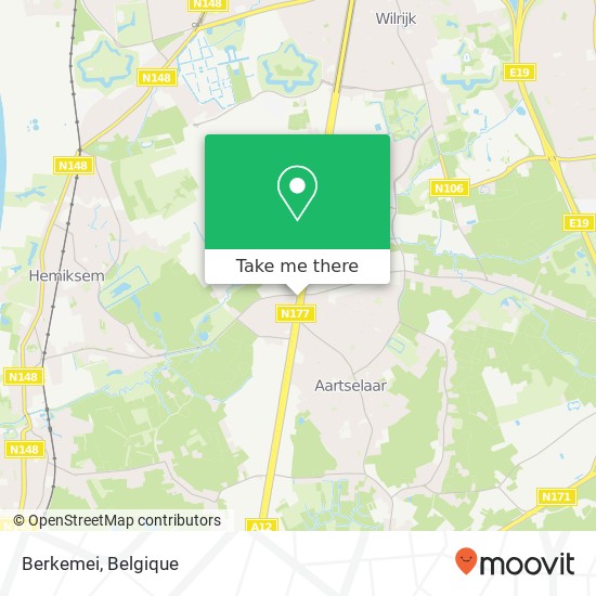 Berkemei, Antwerpsesteenweg 27 2630 Aartselaar kaart
