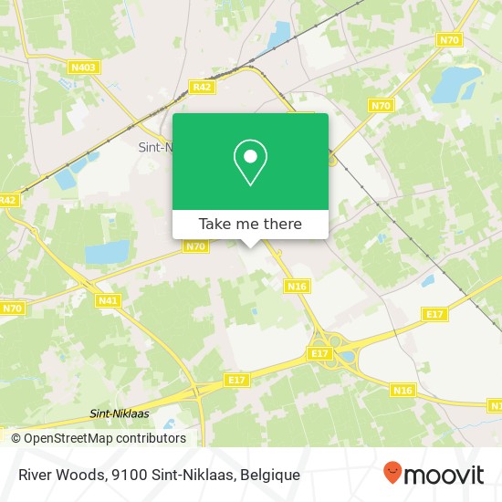 River Woods, 9100 Sint-Niklaas kaart