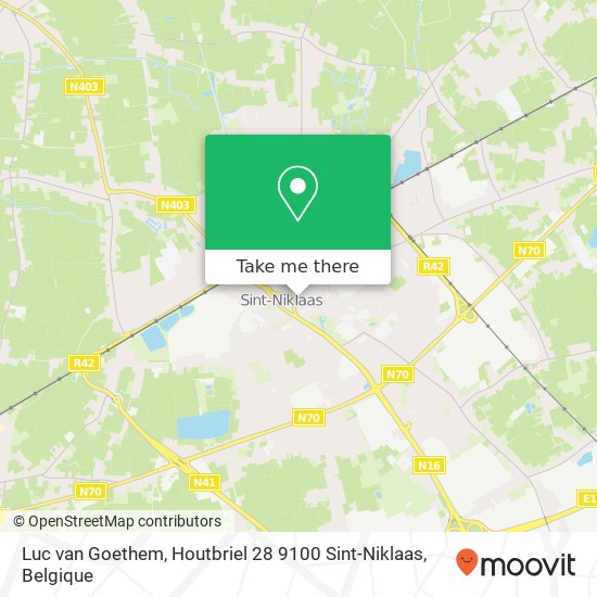 Luc van Goethem, Houtbriel 28 9100 Sint-Niklaas kaart