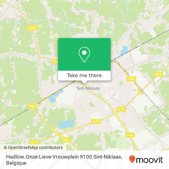 Hadlow, Onze-Lieve-Vrouwplein 9100 Sint-Niklaas kaart