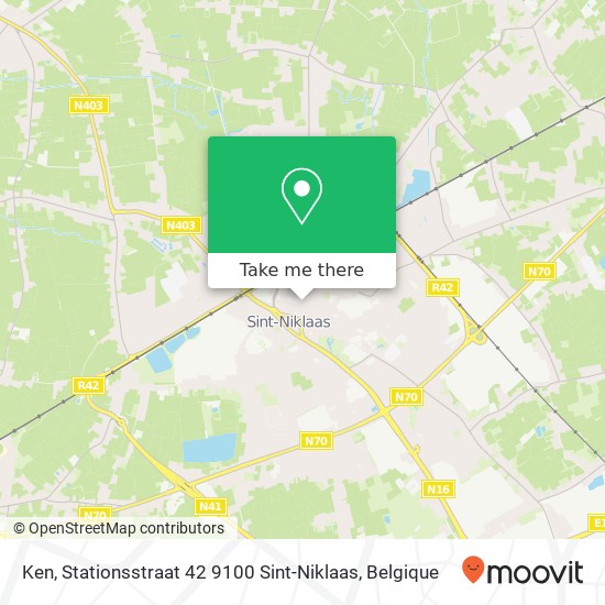 Ken, Stationsstraat 42 9100 Sint-Niklaas kaart