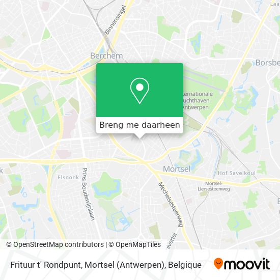 Frituur t' Rondpunt, Mortsel (Antwerpen) kaart