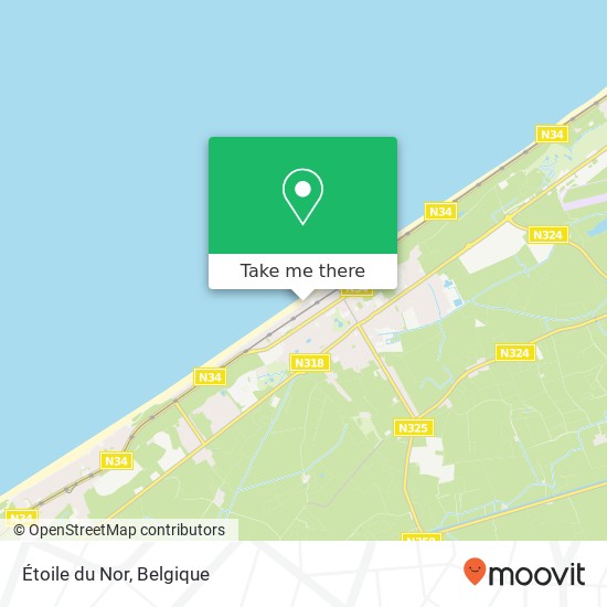 Étoile du Nor, Zeedijk 124 8430 Middelkerke kaart
