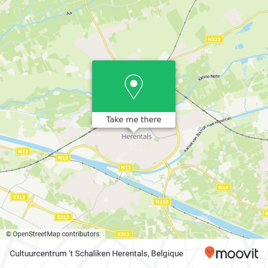 Cultuurcentrum 't Schaliken Herentals kaart