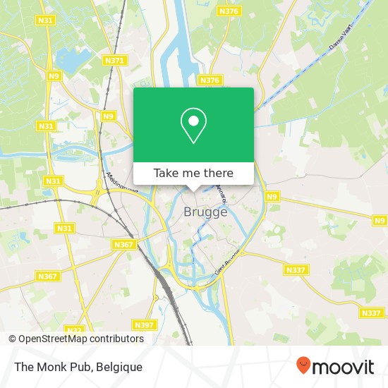 The Monk Pub, Vlamingstraat 37 8000 Brugge kaart