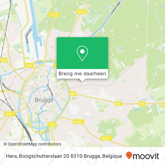 Hera, Boogschutterslaan 20 8310 Brugge kaart