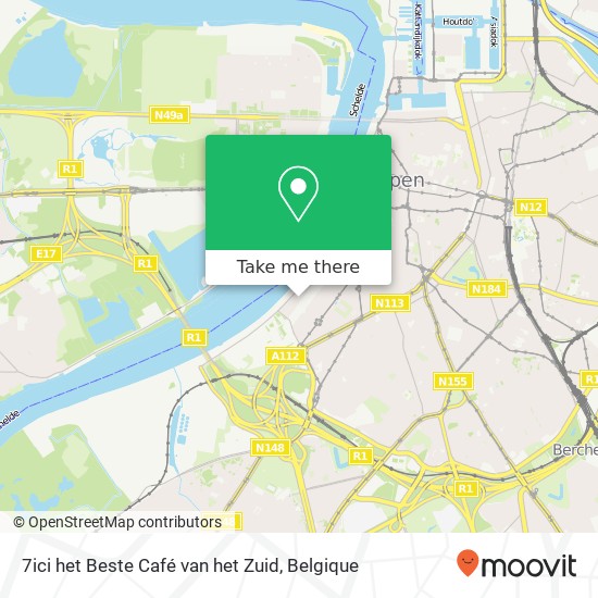 7ici het Beste Café van het Zuid, Waalsekaai 43 2000 Antwerpen kaart