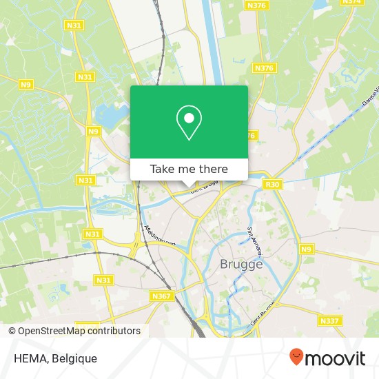 HEMA, Sint-Pieterskaai 20 8000 Brugge kaart