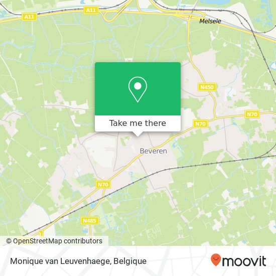 Monique van Leuvenhaege, Yzerhand 9120 Beveren kaart