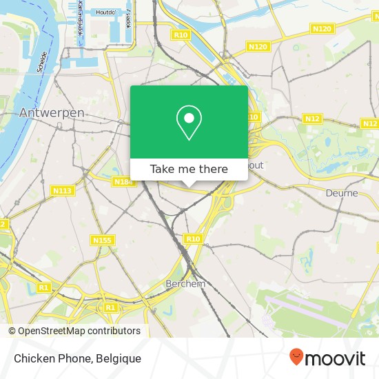 Chicken Phone, Plantin en Moretuslei 311 2140 Antwerpen kaart