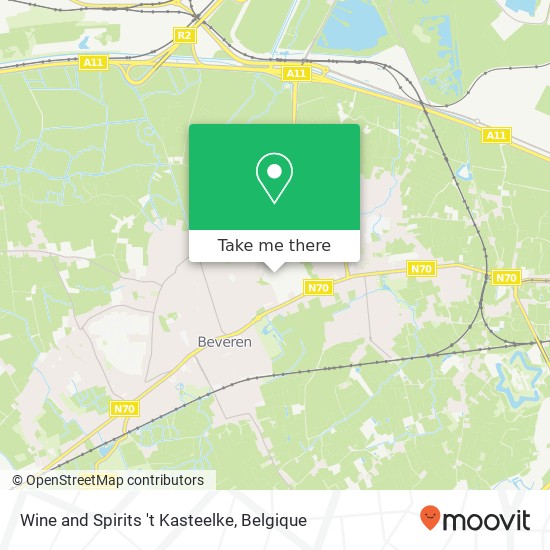 Wine and Spirits 't Kasteelke, Pareinpark 27 9120 Beveren kaart