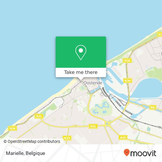 Marielle, Leopold II-Laan 21 8400 Oostende kaart